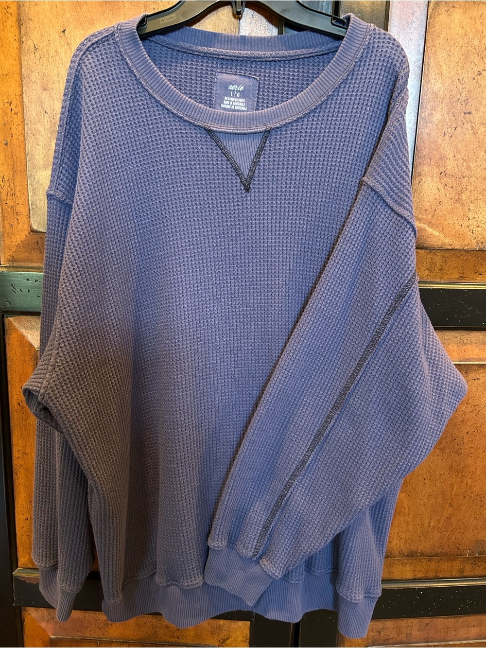 aerie Waffle-Knit Crewneck Sweatshirt